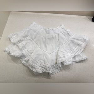 Aerie White Layered Mini Skirt